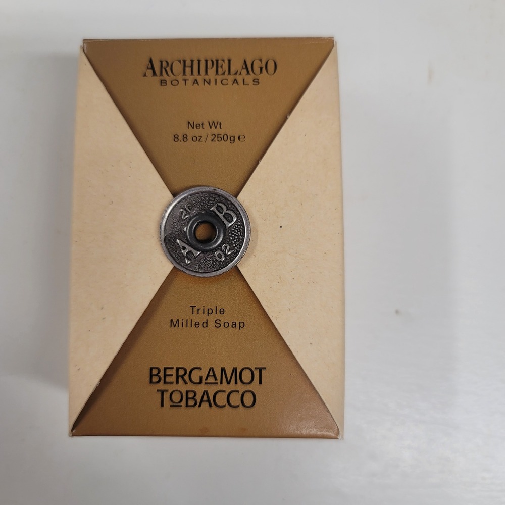 Archipelago Botanicals‎ Bergamot Tobacco Triple Milled Soap 8.8 oz Men